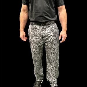 Men's Grey and Black elephant print golf joggers pants many sizes